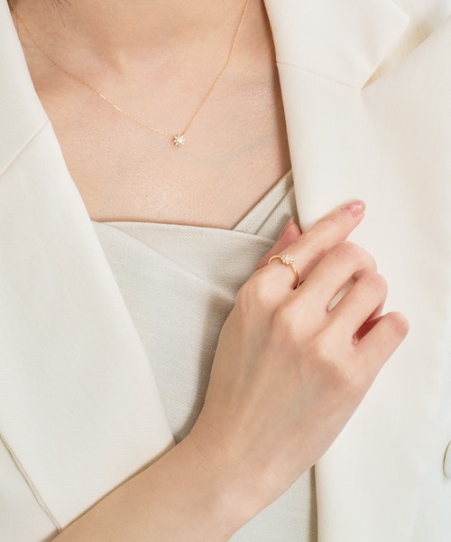 j  Jewel closet by L&Co.ダイヤモンドクロスリング Jewel closet by L&Co. リング 指輪 レディース 18金 K18 ピンク