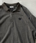 tシャツ ヴィンテージライク刺繍ハーフジップT...の詳細画像1