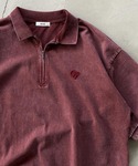 tシャツ ヴィンテージライク刺繍ハーフジップT...の詳細画像3