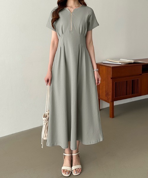 COCOMOMO ワンピース 前後2wayで楽しめる ウエストタックワンピース