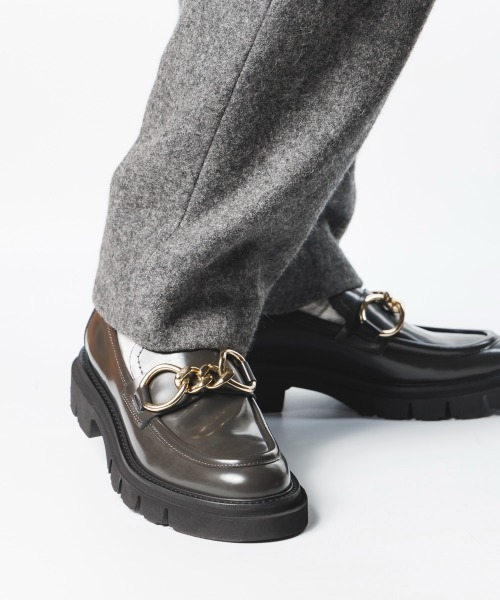 Luca Grossi（ルカグロッシ） ローファー チェーンリングローファー