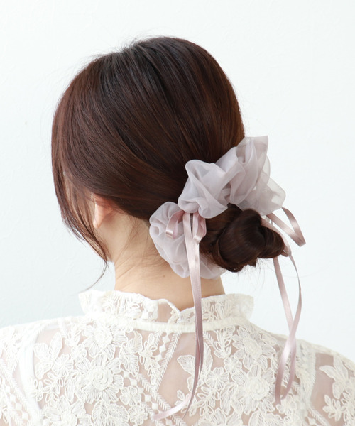 Three Four Time シュシュ ダブルリボンシフォンシュシュ「結婚式 