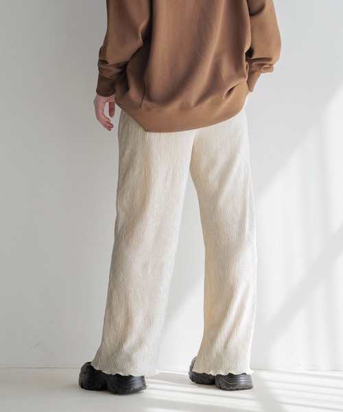 LOWRYS FARM パンツ シャイニーベロアパンツ 136328 レディース