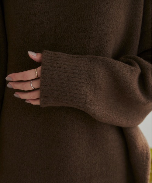 ANGIE ニット セーター オーバーサイズ ハイネック ニットプルオーバー