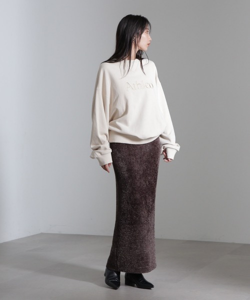 verybrain パールニット　セットアップ　ラメ　アイボリー　ニットスカート verybrain パールニット セットアップ ラメ アイボリー ニットスカート