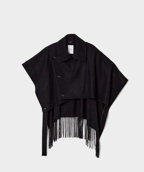 ujoh ポンチョコート UJOH アウター 「UJOH/ウジョー」Asymmetry Fringe Cape