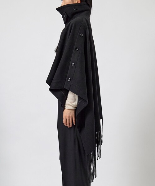 ujoh ポンチョコート UJOH アウター 「UJOH/ウジョー」Asymmetry Fringe Cape