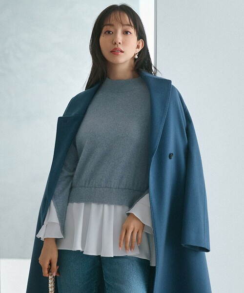23区 ニット セーター 「23区×Oggiコラボ」フレアサテンコンビ
