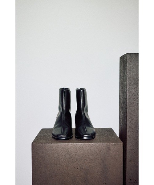 RIM.ARK ブーツ Lowheel leather middle boots ローヒールレザー