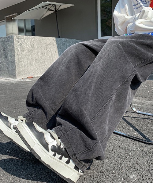 link lot ジーンズ ルーズシルエットカーブデニムイージーパンツ