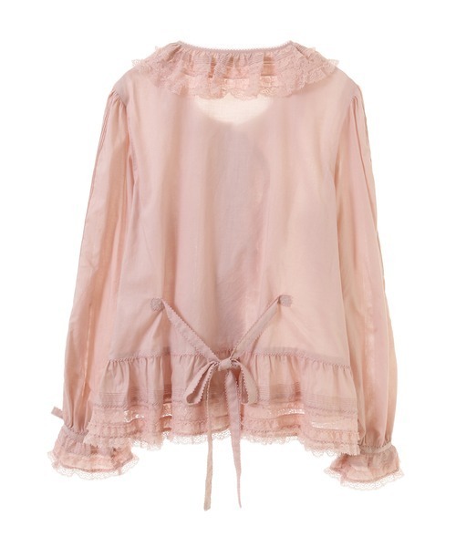PINK HOUSE（ピンクハウス） ブラウス シャツ レース使いオーバー