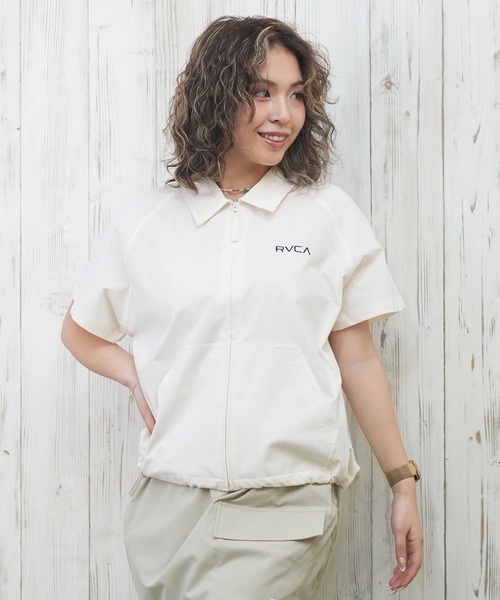 tシャツ RVCA/ルーカ 機能半袖シャツ/ラッシュガード/水陸両用/UVケア/ジップアップ BF043-853 レディース RVCA tシャツ RVCA/ルーカ 機能半袖シャツ/ラッシュガード/水陸