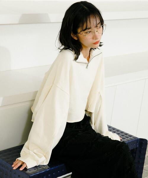 KBF（ケービーエフ） トレーナー スウェット ハーフZIPリメイク