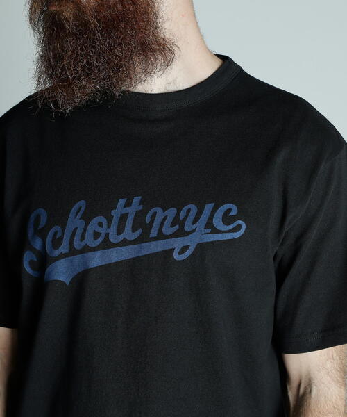 Schott ショット T-SHIRT CURSIVE SCRIPT 半袖Tシャツ Schott N.Y.C tシャツ Schott/ショット/DRAGON ADVERTISEMENT T