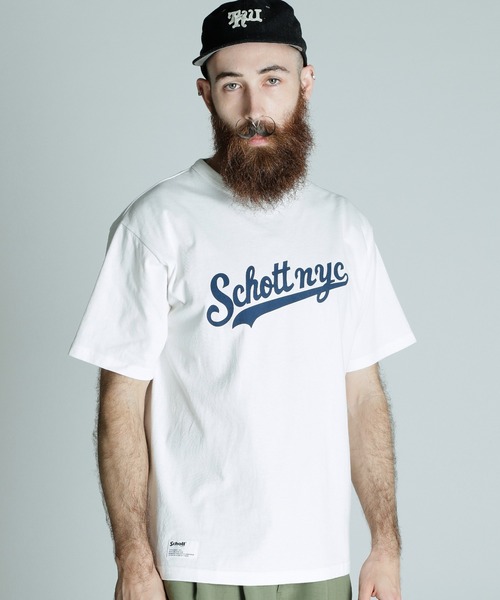 Schott N.Y.C tシャツ Schott/ショット/T-SHIRT SCRIPT LOGO