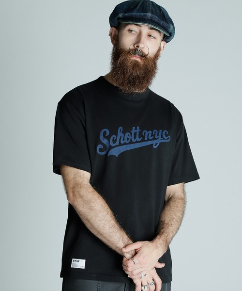 Schott N.Y.C tシャツ Schott/ショット/T-SHIRT SCRIPT LOGO