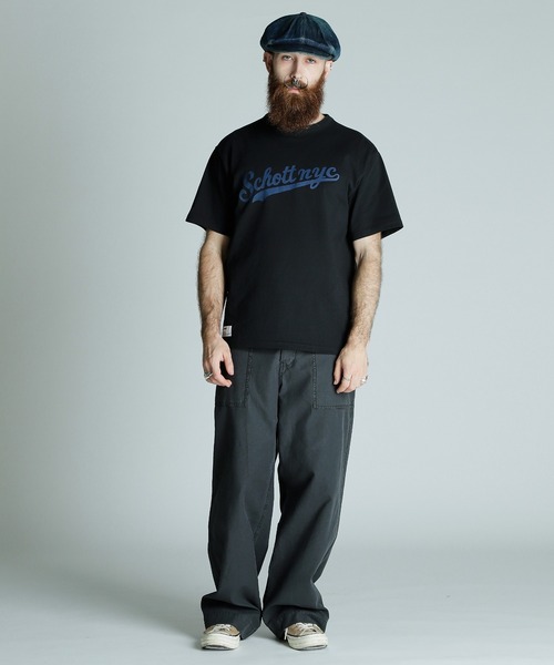 Schott N.Y.C tシャツ Schott/ショット/T-SHIRT SCRIPT LOGO