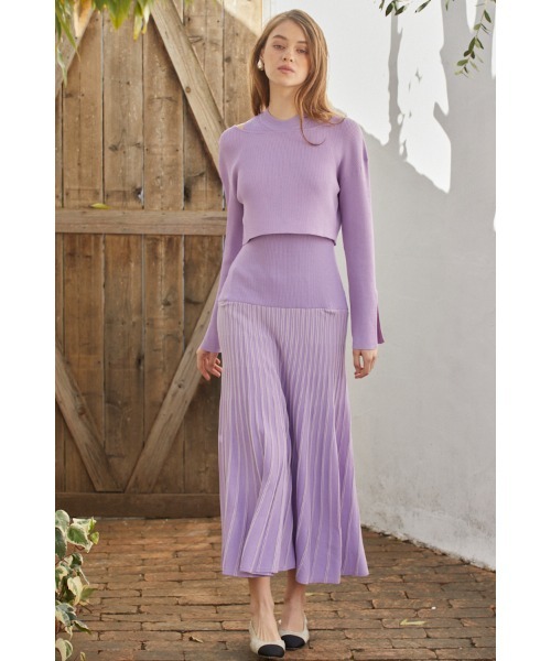 みーさん専用estella.k ワンピース Estella.K ワンピース Our Song Knit Dress Set バイカラー