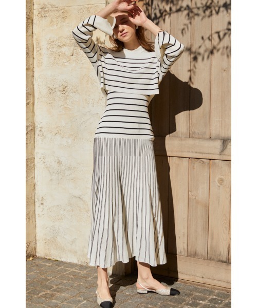 【定価36,300円】未使用品⭐︎ Estella k ワンピース カップ付き♪ Estella.K ワンピース Our Song Knit Dress Set バイカラー