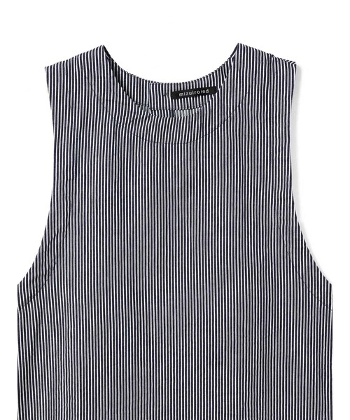 mizuiroind ベスト ジレ mizuiro ind ヒッコリークルーネック