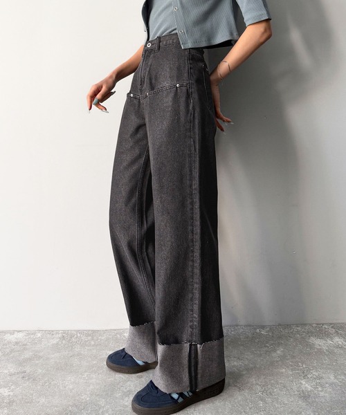 Java ワイドパンツ ジーンズ デニム デニムパンツ ジャバコラボ」新