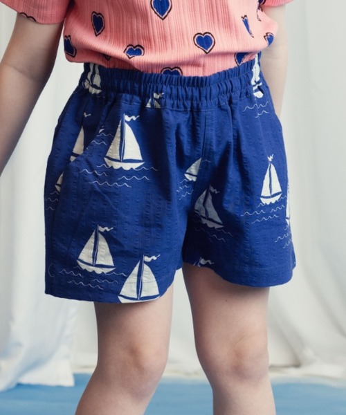 Mini Rodini パンツ mini rodini / ヨット柄布帛ショーツ キッズ
