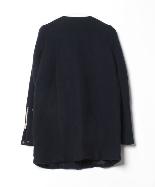 美品 CINOH チノ メンズM ウール ノーカラー テーラードジャケット 黒 CINOH/チノ】BLACK FORMAL NO COLLAR JACKET/ブラックフォーマルノー