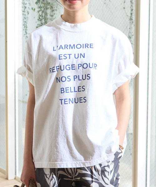 tシャツ ピグメントヴィンテージライクロゴBIG Tシャツ レディース