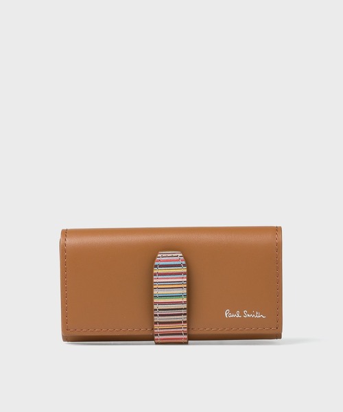【新品未使用】ポールスミス　キーケース　シグネチャーストライプタブ シグネチャーストライプタブ SS25 キーケース【553409 P065