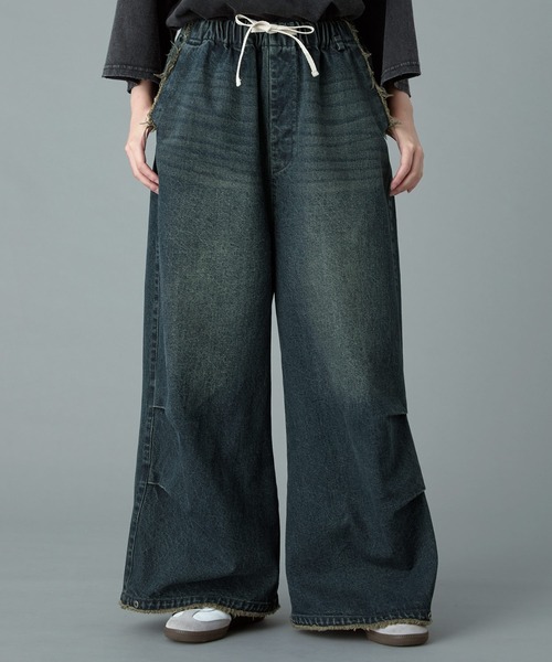 STWEARS リップド へービーダメージジーンズ フリンジ CLEL】Hard Fringe Denim Pants/ハードフリンジデニムパンツ
