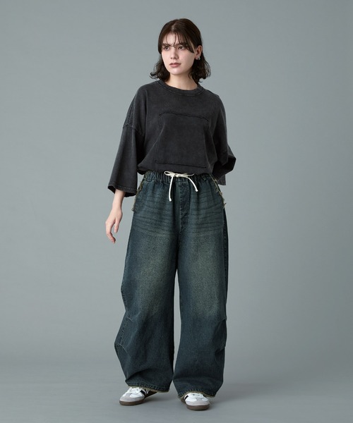 Ptanです！ RUUBON ジーンズ 「RUUBON」parachute fringe denim pants
