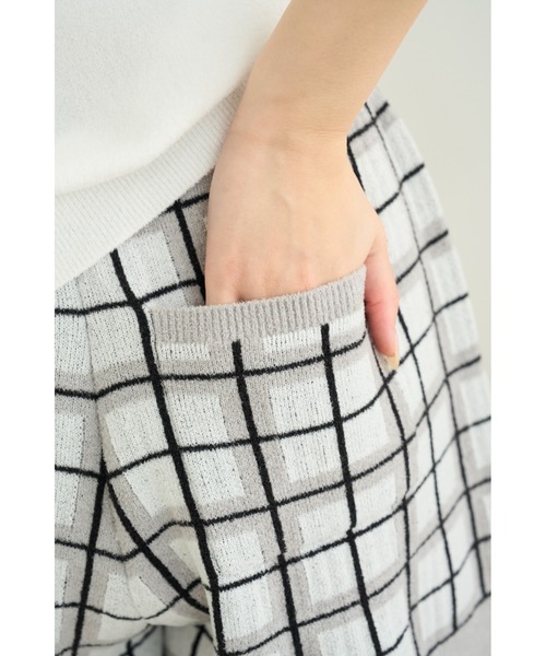 SNIDEL HOME スナイデルホーム ジャガードニット セットアップ SNIDEL HOME パジャマ ルームウェア ロゴジャガードニット