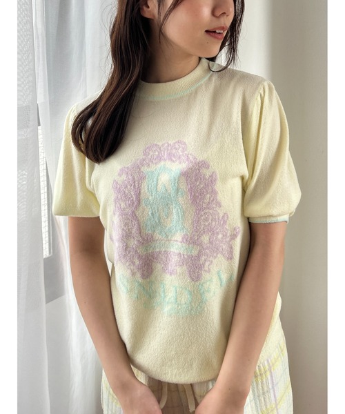 SNIDEL HOME スナイデルホーム ジャガードニット セットアップ SNIDEL HOME パジャマ ルームウェア ロゴジャガードニット