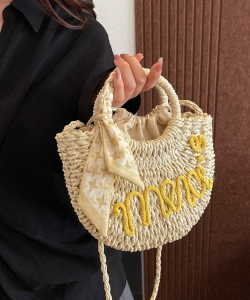 土日限定出品　2way かごバッグ 2WAYミニスクエアかごバッグ | Bagoodtimeshop
