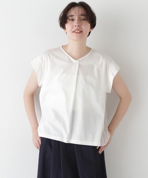 human woman（ヒューマンウーマン） tシャツ 「接触冷感」プリーツ 