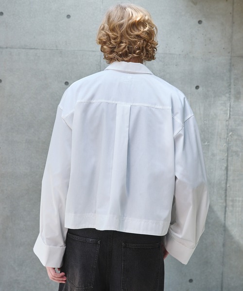 メンズ ネクタイ付きシャツ 肩落ち 羽織り N00080 SIDEWAY STANCE シャツ ポリストレッチ ネクタイ付き 半袖シャツ