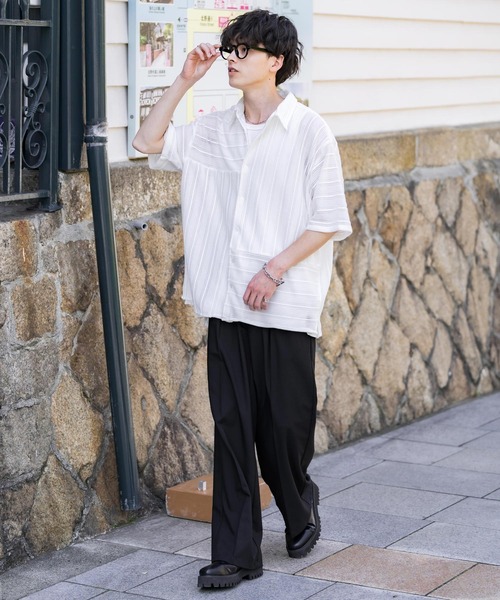 Rocky Monroe（ロッキーモンロー） シャツ 半袖 オーバーサイズ レース