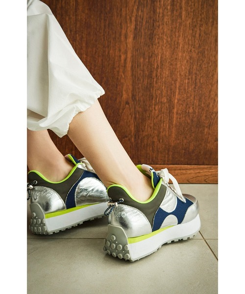 靴 OMMO CIRCLE CUTTING LLIC SNEAKERS OMMO ONLINE STORE / CIRCLE CUTTING METALLIC SNEAKERS
