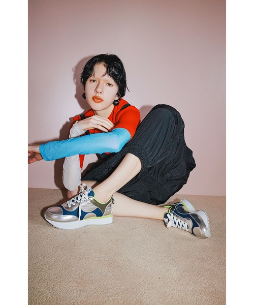 ommo スニーカー OMMO ONLINE STORE / METALLIC BLOCKING SNEAKERS