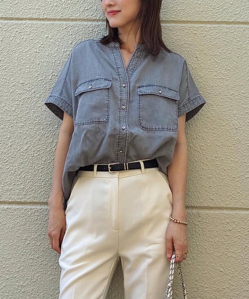 Emma Taylor（エマテイラー） ブラウス シャツ 半袖 「大人カジュアル