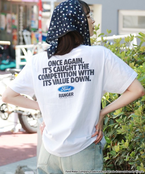 RAGEBLUE tシャツ GOOD ROCK SPEED/FORDロゴプリントTシャツ2