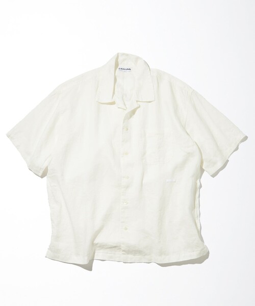 CAHLUMN カウラム リネンオープンカラーシャツ L 長谷川昭雄 CAHLUMN シャツ CAHLUMN/カウラム Linen Open Collar Shirt