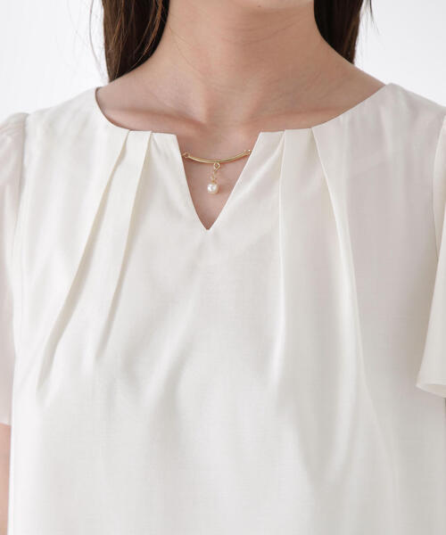 PROPORTION BODY DRESSING ブラウス シャツ タックパールバー
