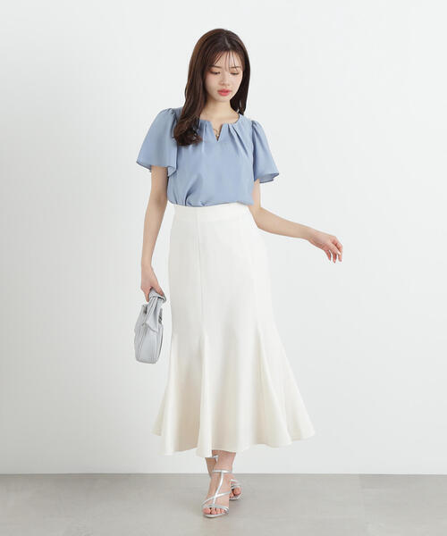 ブラウス シャツ パールスタッズブラウス レディース PROPORTION BODY DRESSING ブラウス シャツ タックパールバー