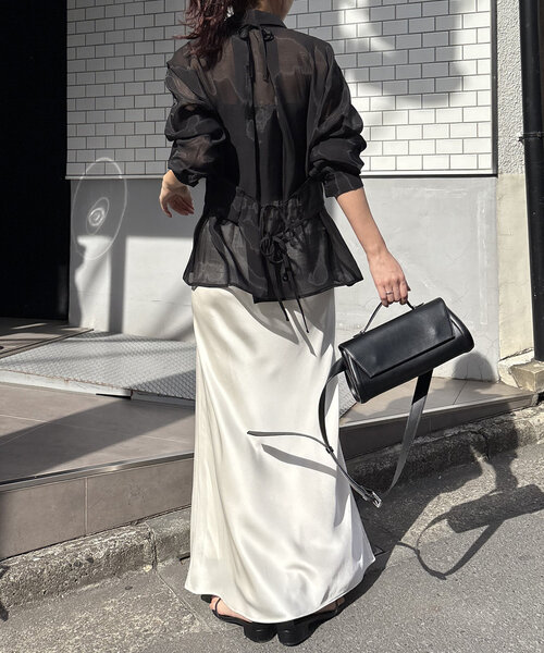 CAPRICIEUX LE'MAGE ブラウス シャツ ビスチェSETシアーシャツ