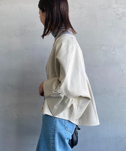 「JF Ready Made」 ジップアップブルゾン F ブラック レディース_画像3