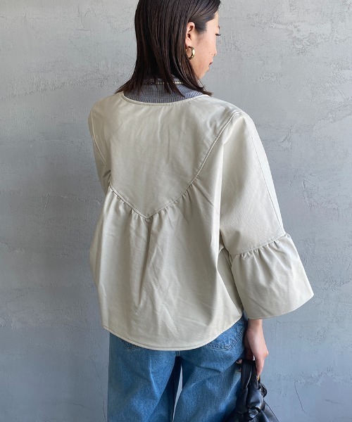 「JF Ready Made」 ジップアップブルゾン F ブラック レディース_画像4