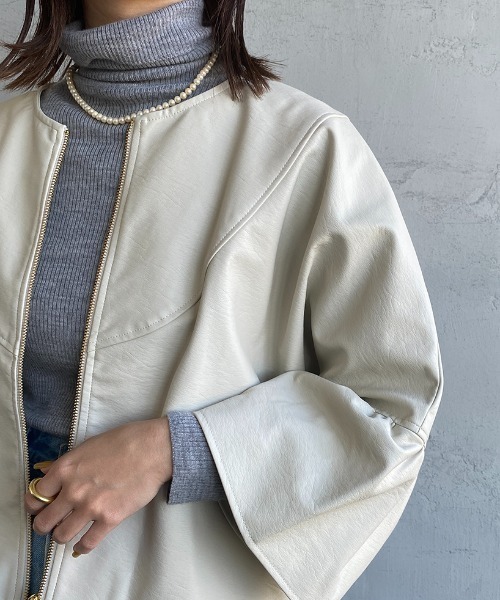 「JF Ready Made」 ジップアップブルゾン F ブラック レディース_画像5