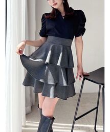 RESEXXY（リゼクシー） ワンピース ボリュームフレアミニワンピース