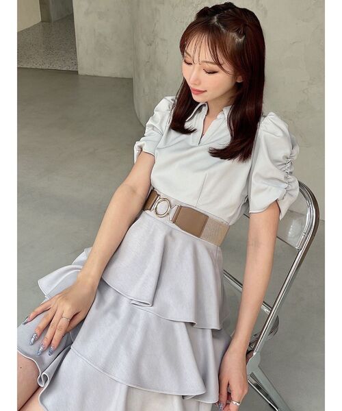 ボリュームフレアミニワンピース RESEXXY（リゼクシー） ワンピース ボリュームフレアミニワンピース